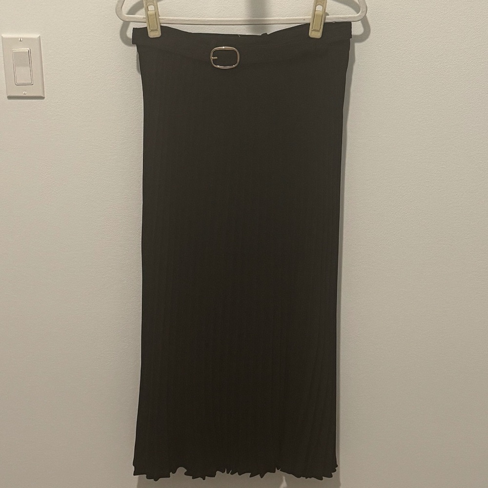 Ann Taylor pleated black skirt